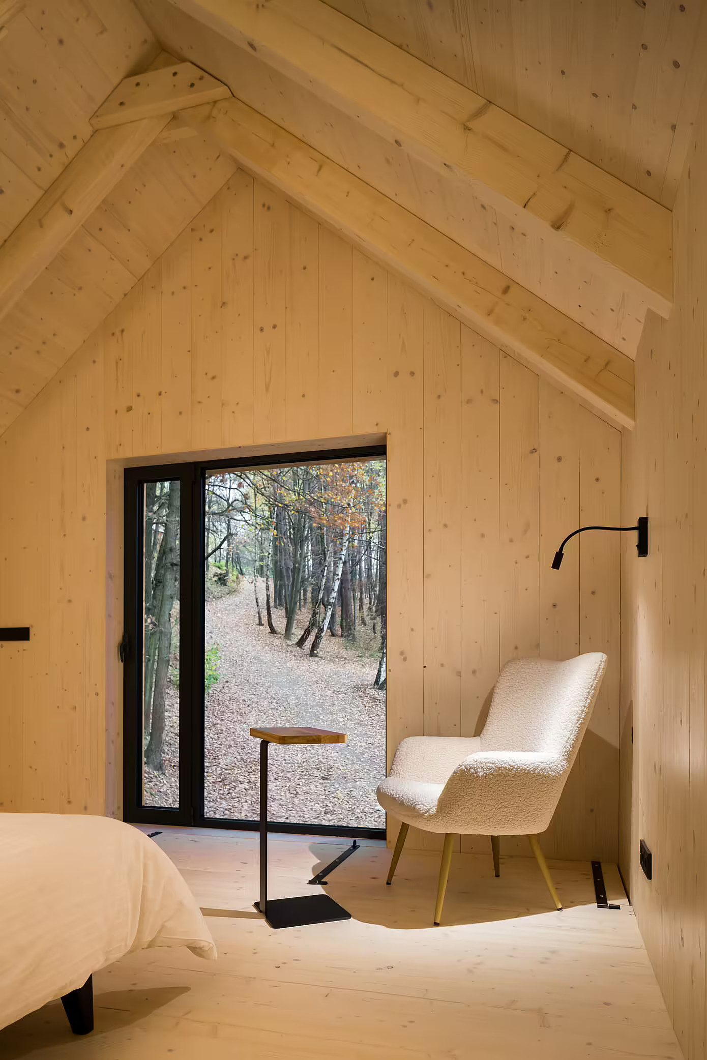 chambre avec baie vitrée