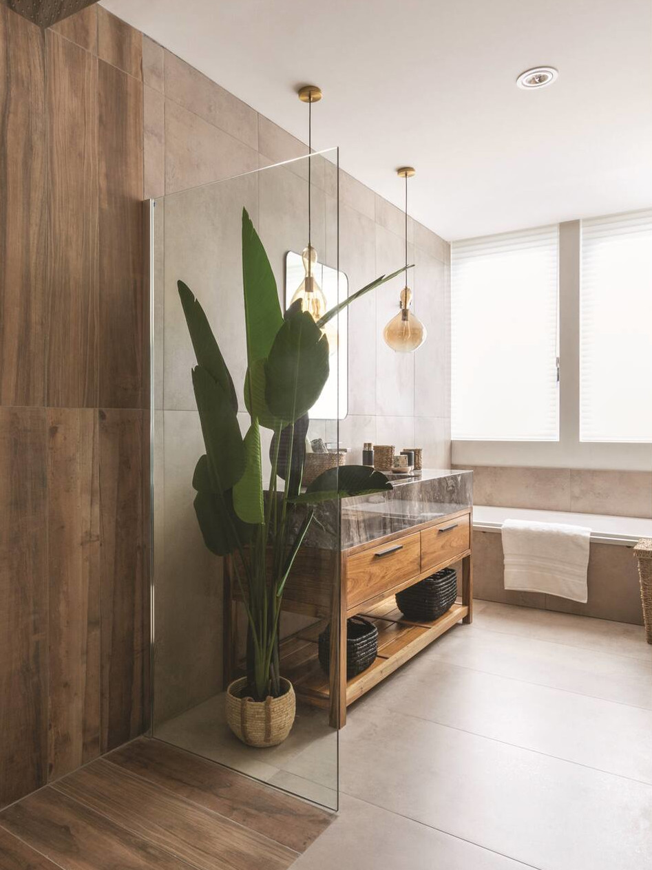 salle de bain avec fenêtre carrelage bois salle de bain avec fenêtre carrelage bois