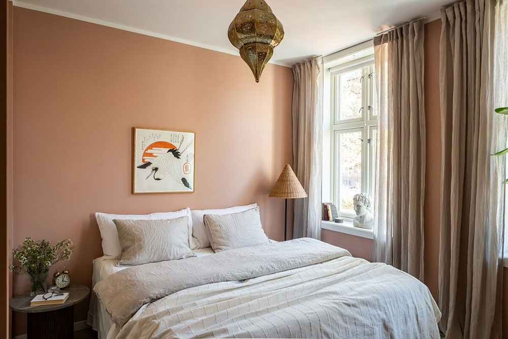 chambre décoration colorée deux-pièces 43m2 chambre décoration colorée deux-pièces 43m2