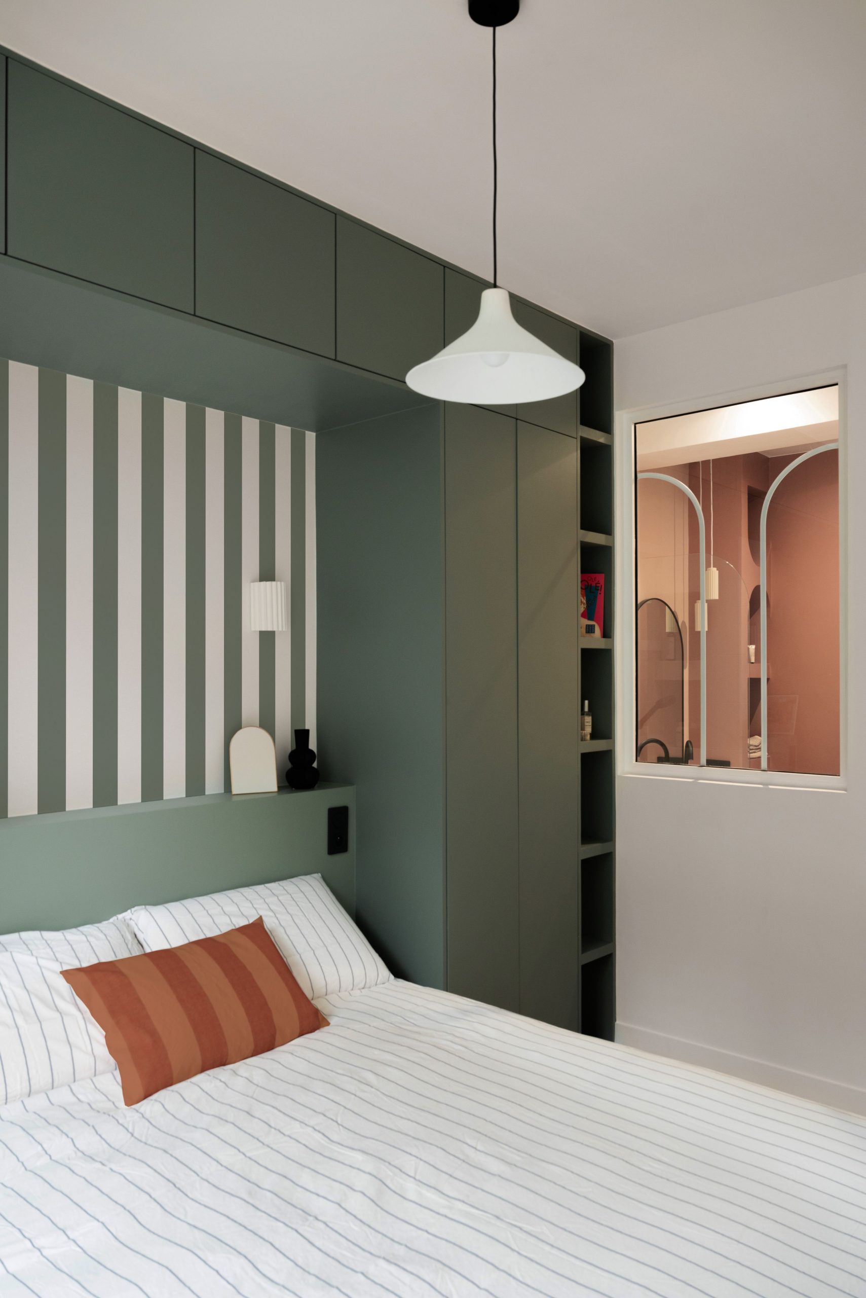 chambre avec verrière appartement 45m2 Paris