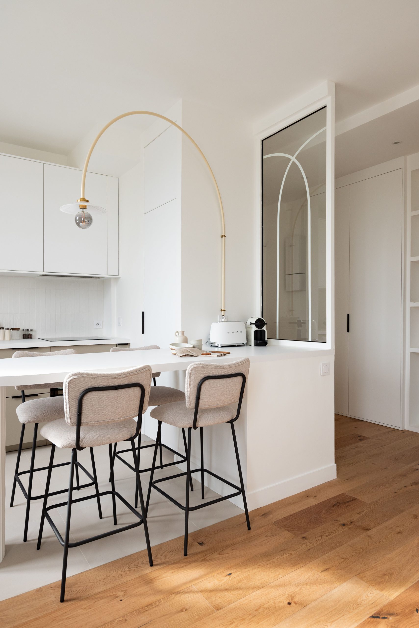 cuisine ouverte appartement 45m2 Paris