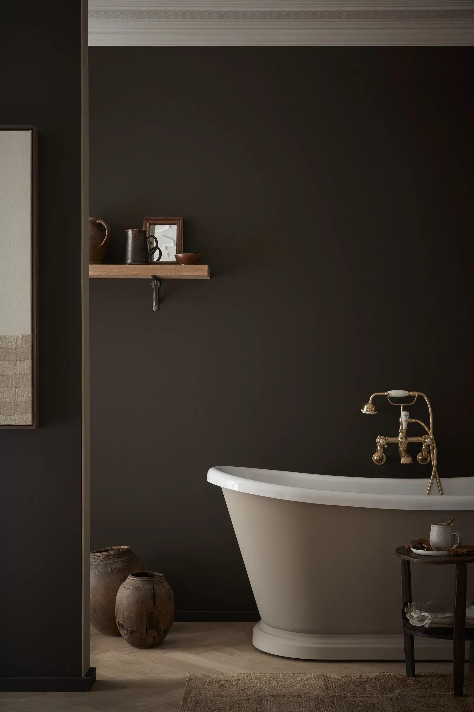 salle de bain mur marron foncé salle de bain mur marron foncé