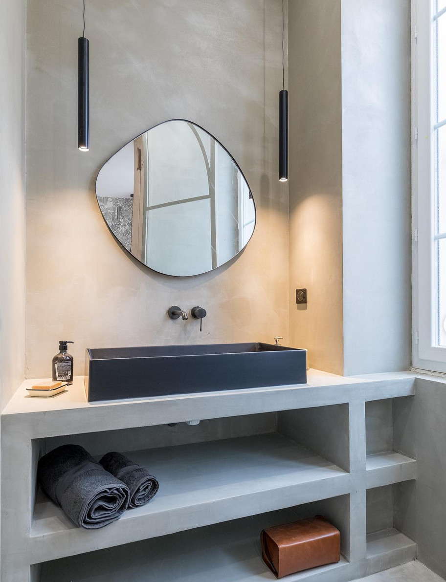 salle de bain design béton
