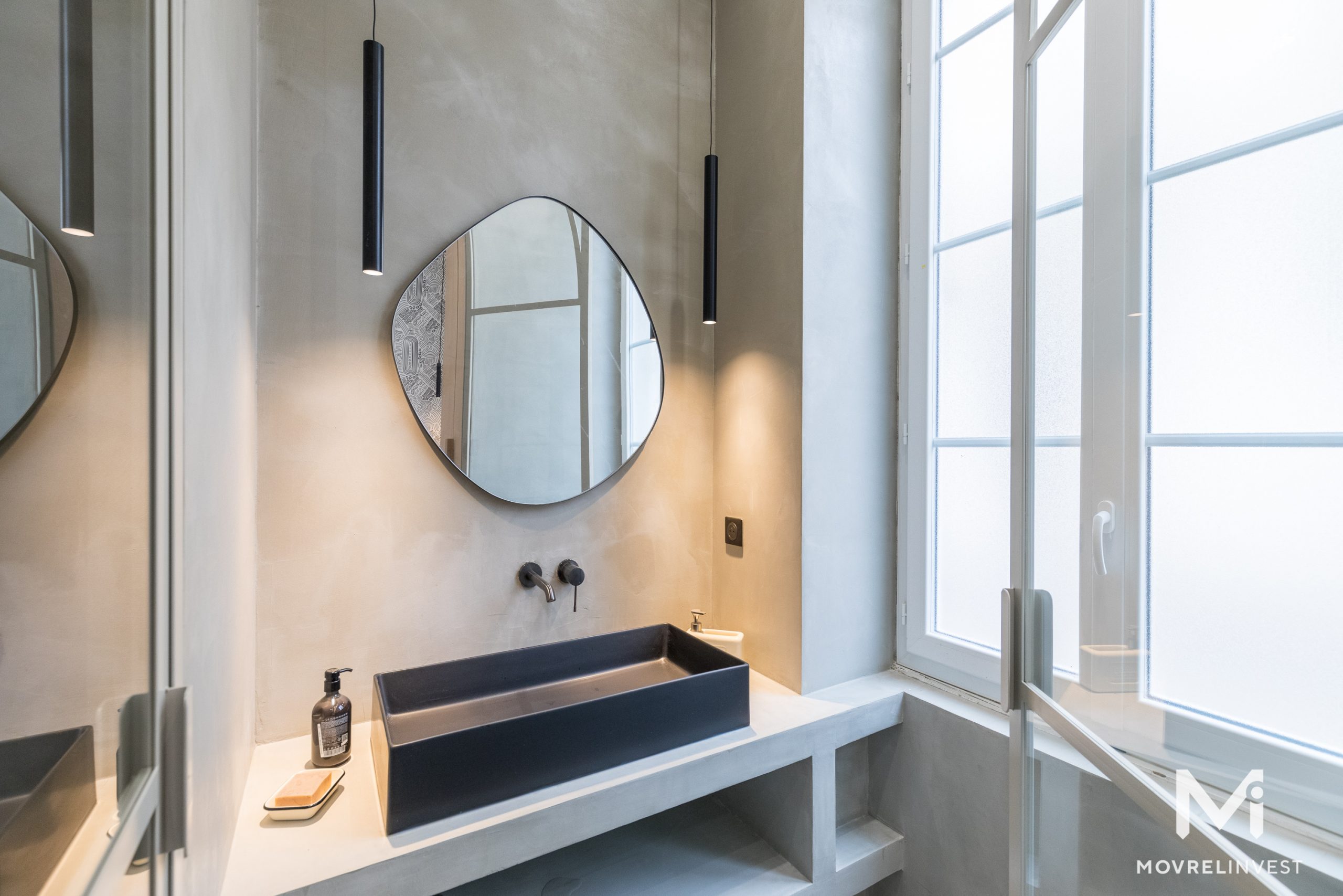 salle de bain design béton