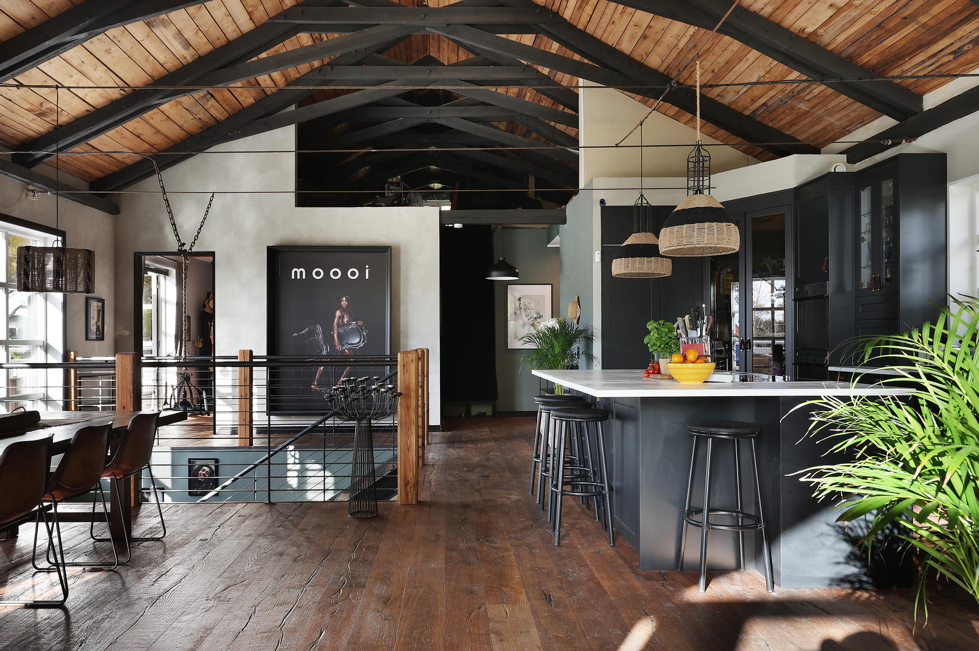 salon maison en bois