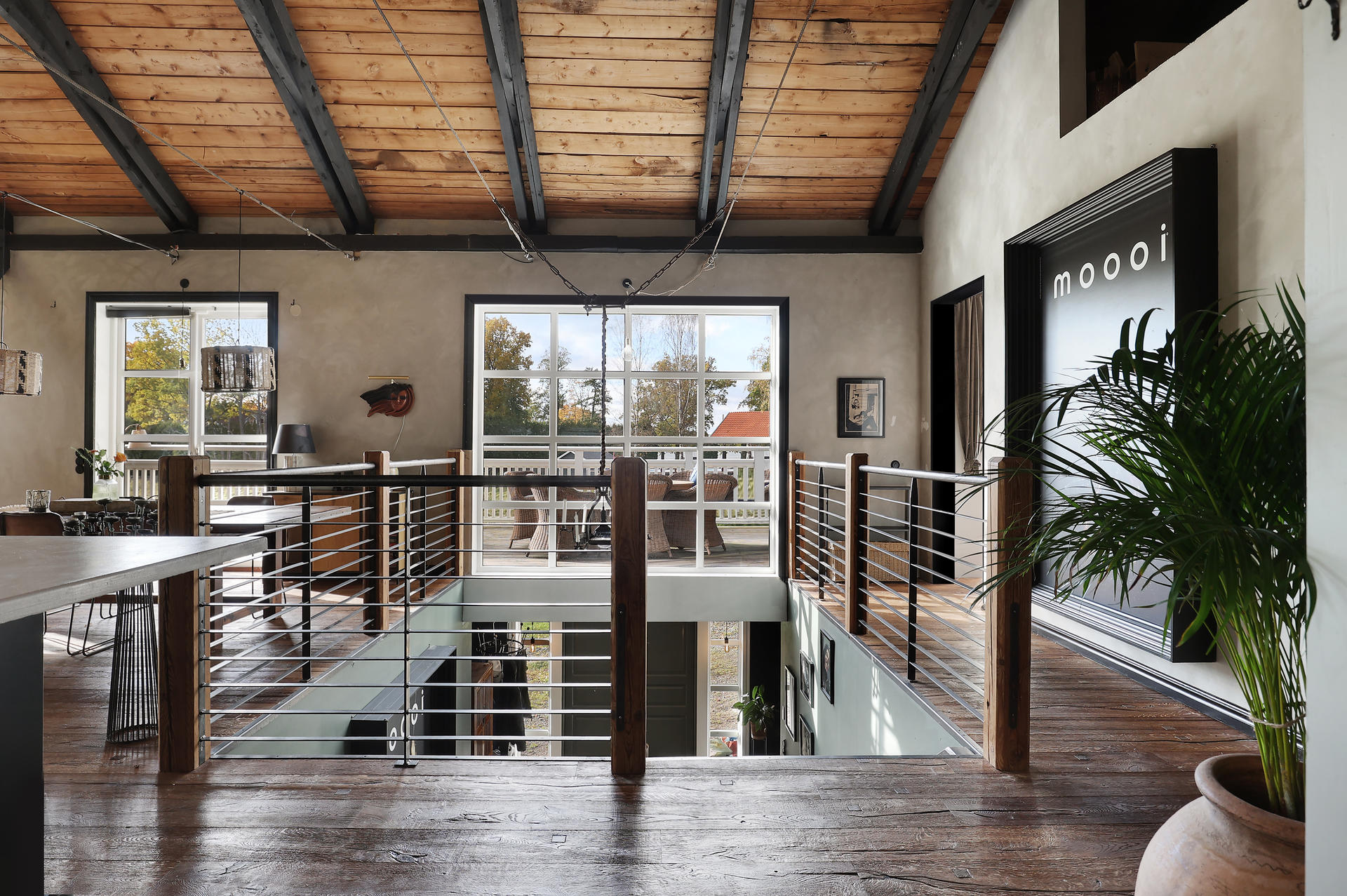 salon maison en bois