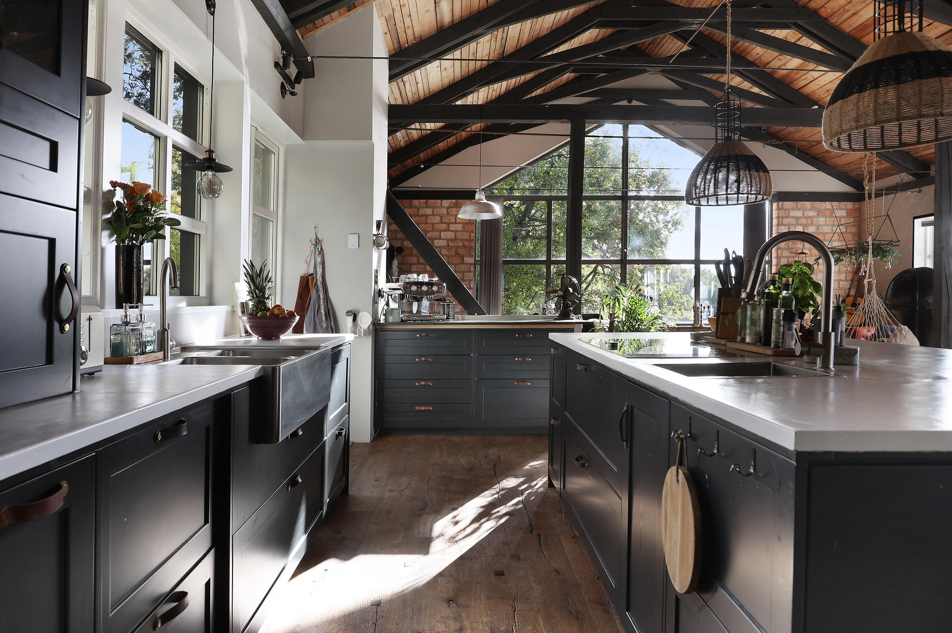 cuisine ouverte maison en bois