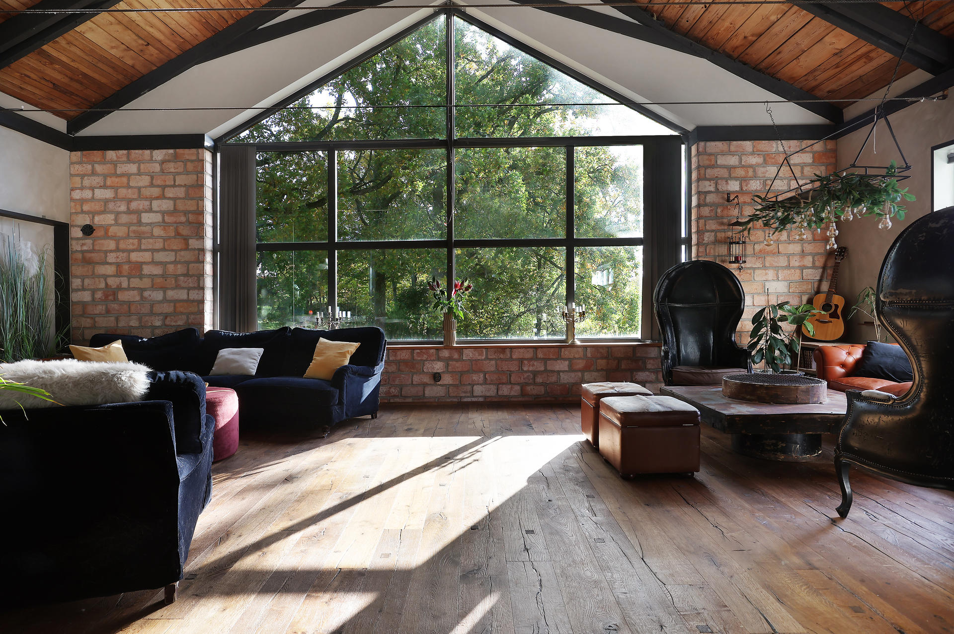 salon maison en bois
