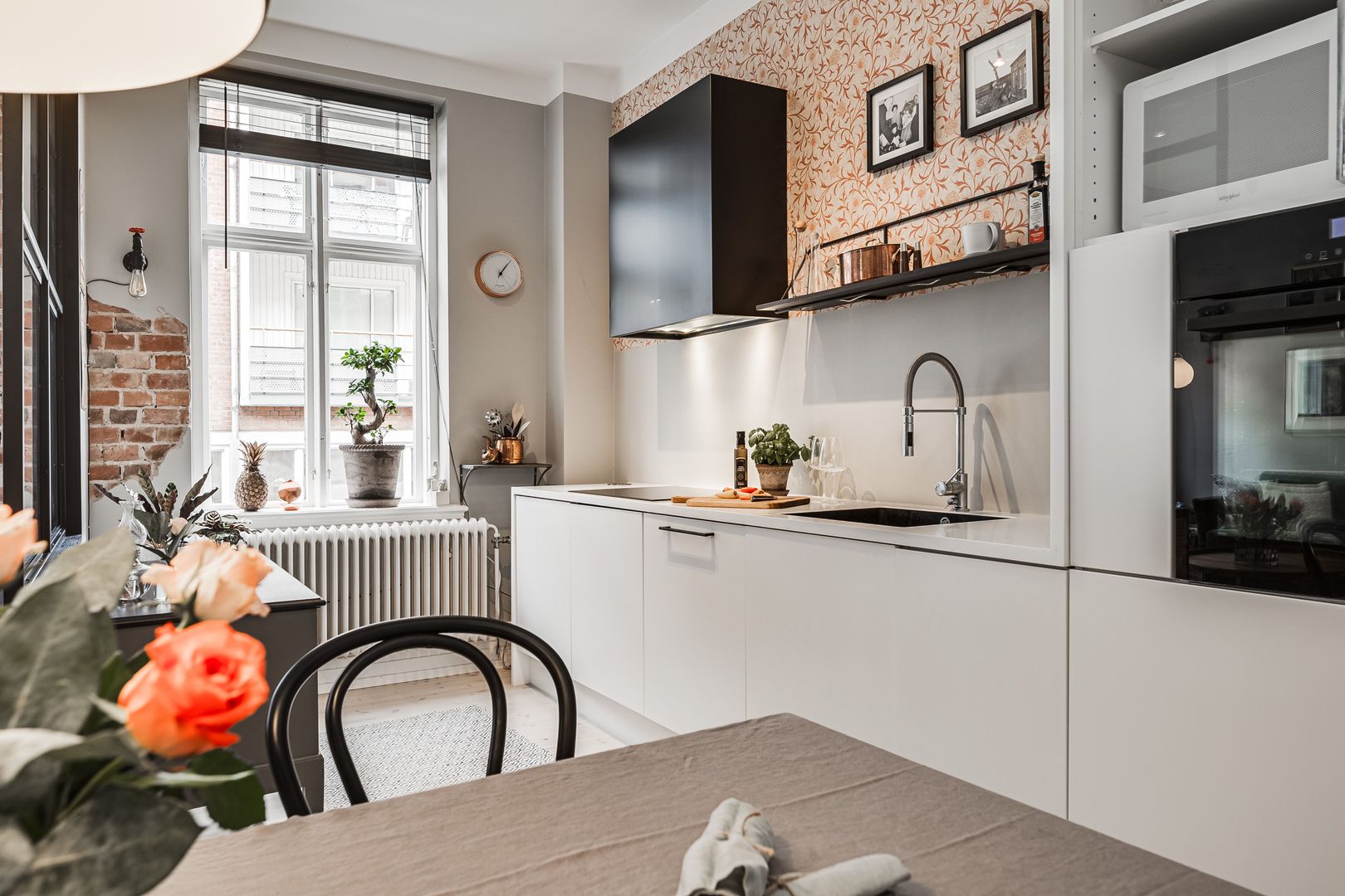 cuisine avec verrière décoration contemporaine