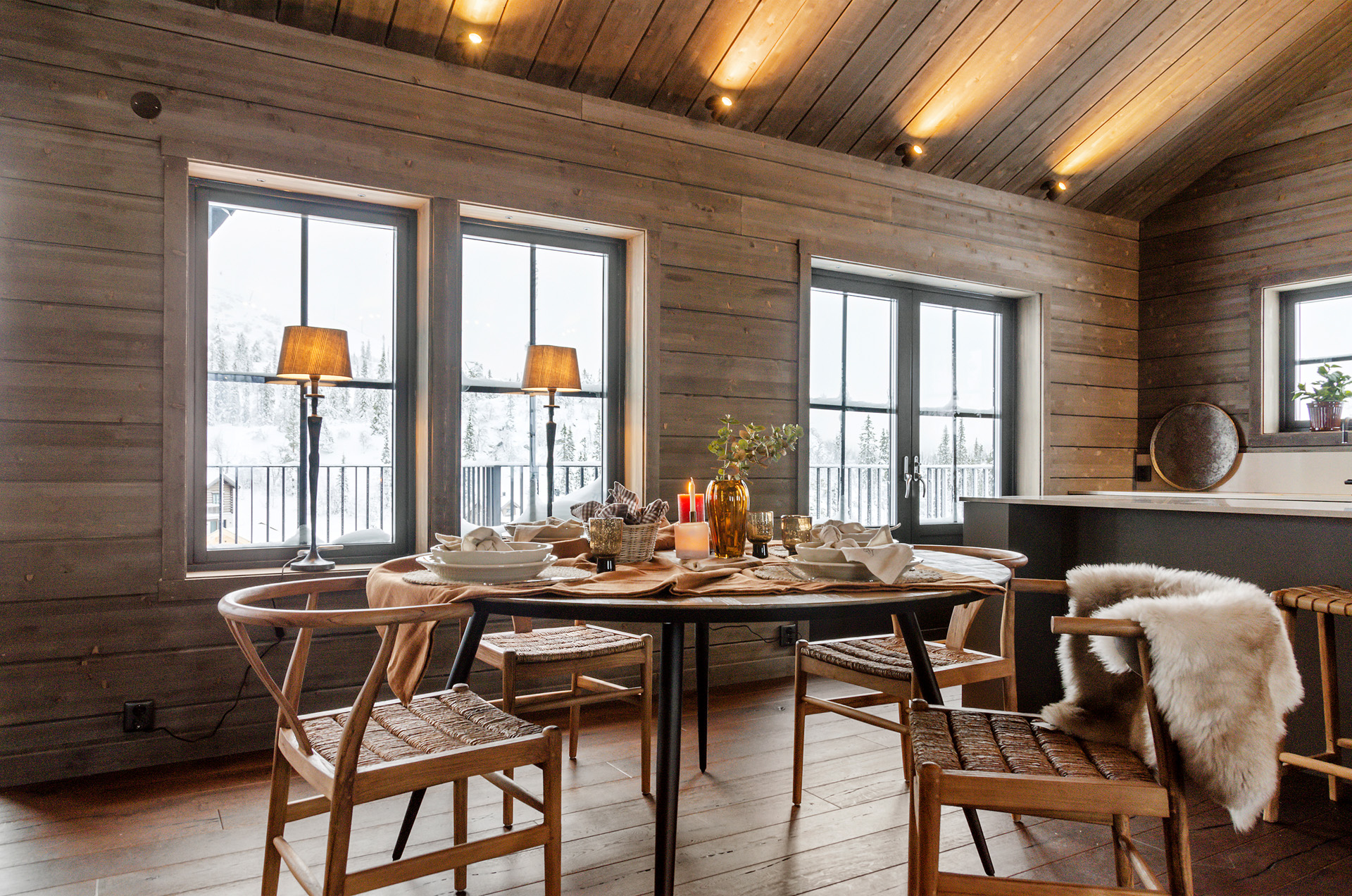 salle à manger design décoration chalet