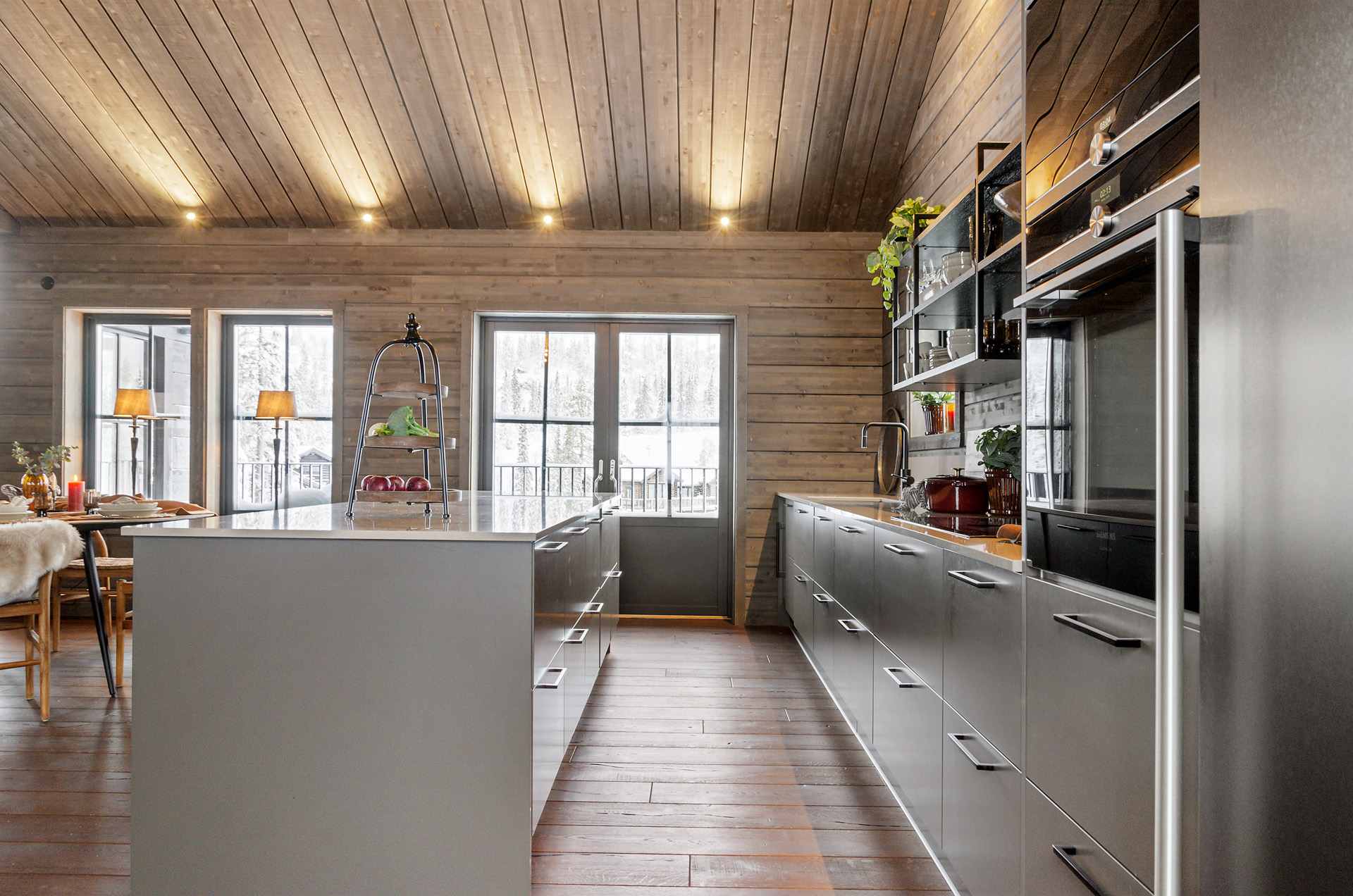 cuisine ouverte gris anthracite
