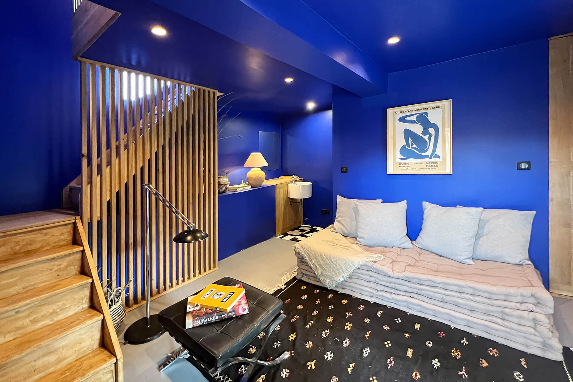 chambre bleu klein maison ancienne rénovée Casa Keçe