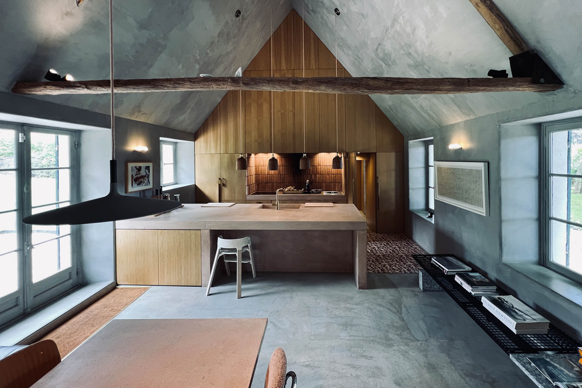 cuisine ouverte et salle à manger maison ancienne rénovée Casa Keçe