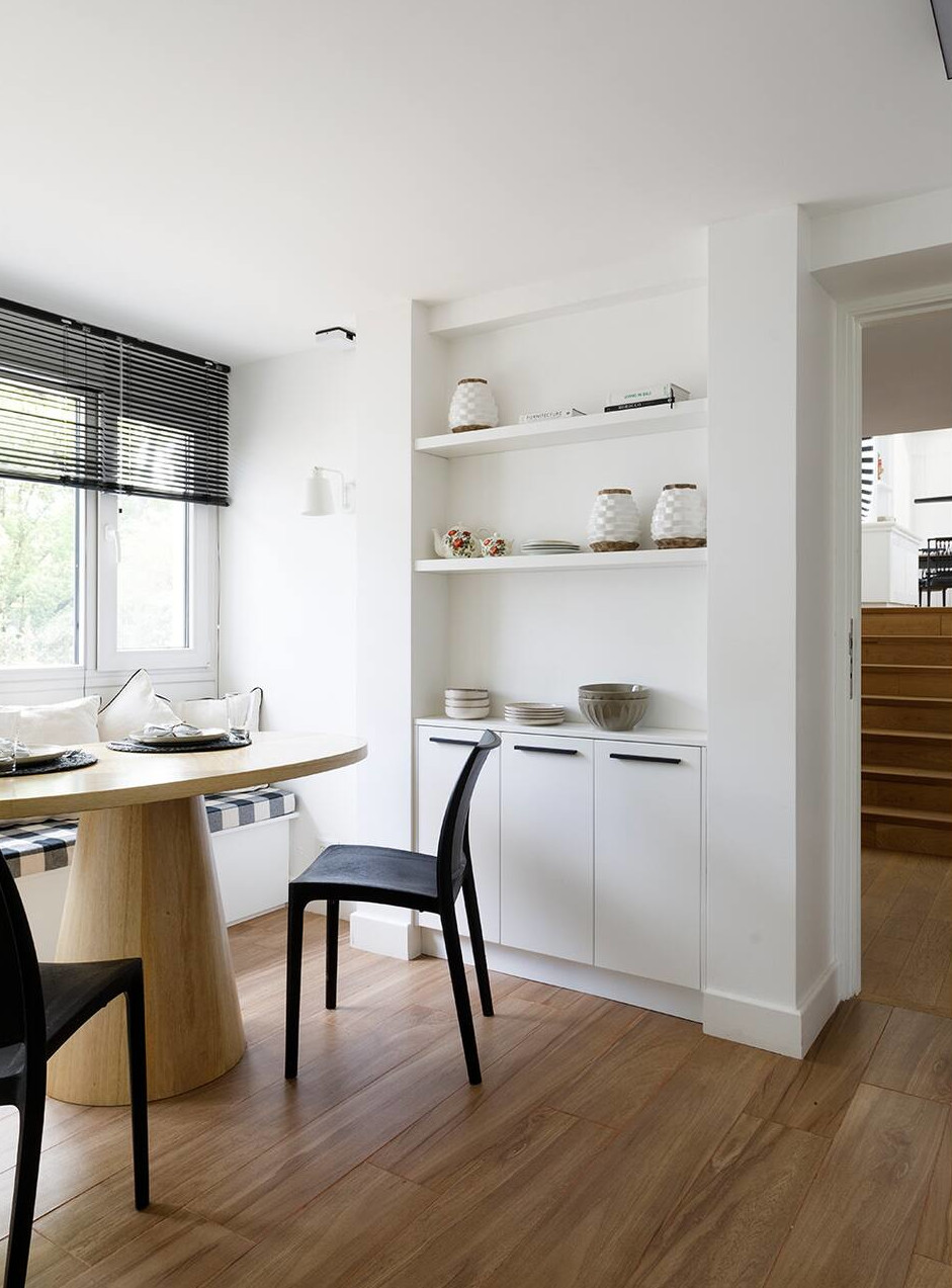 espace repas décoration contemporaine dans cuisine