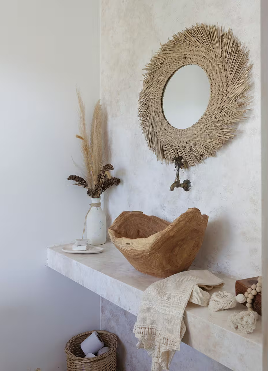 salle d salle d'eau décoration naturelle et méditerranéenne
