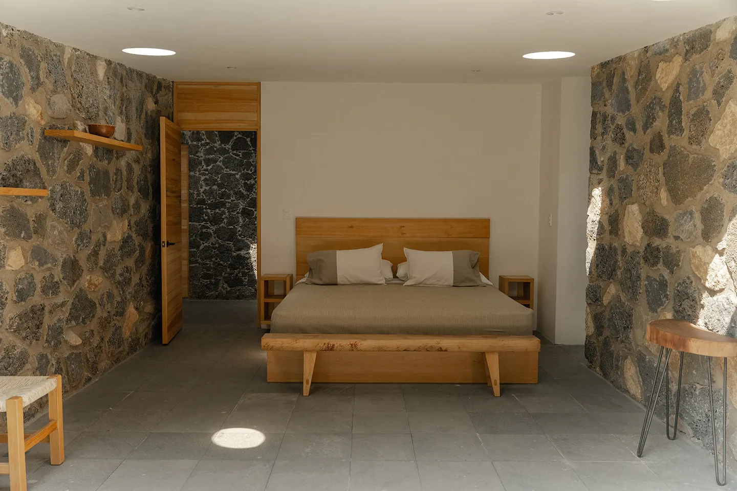 chambre maison en bois et pierre Casa Chavela