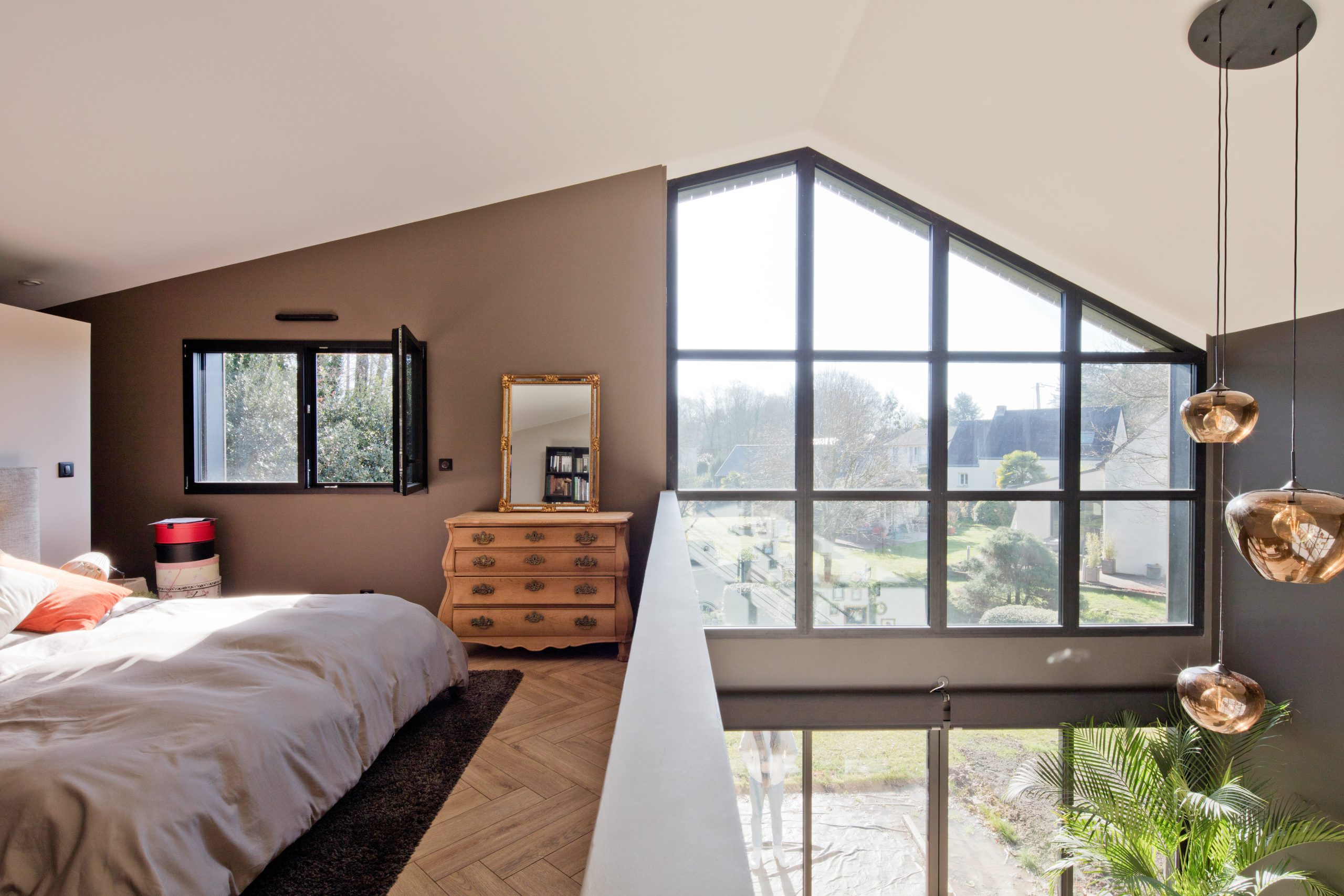 chambre sur mezzanine maison en bois Nantes chambre sur mezzanine maison en bois Nantes
