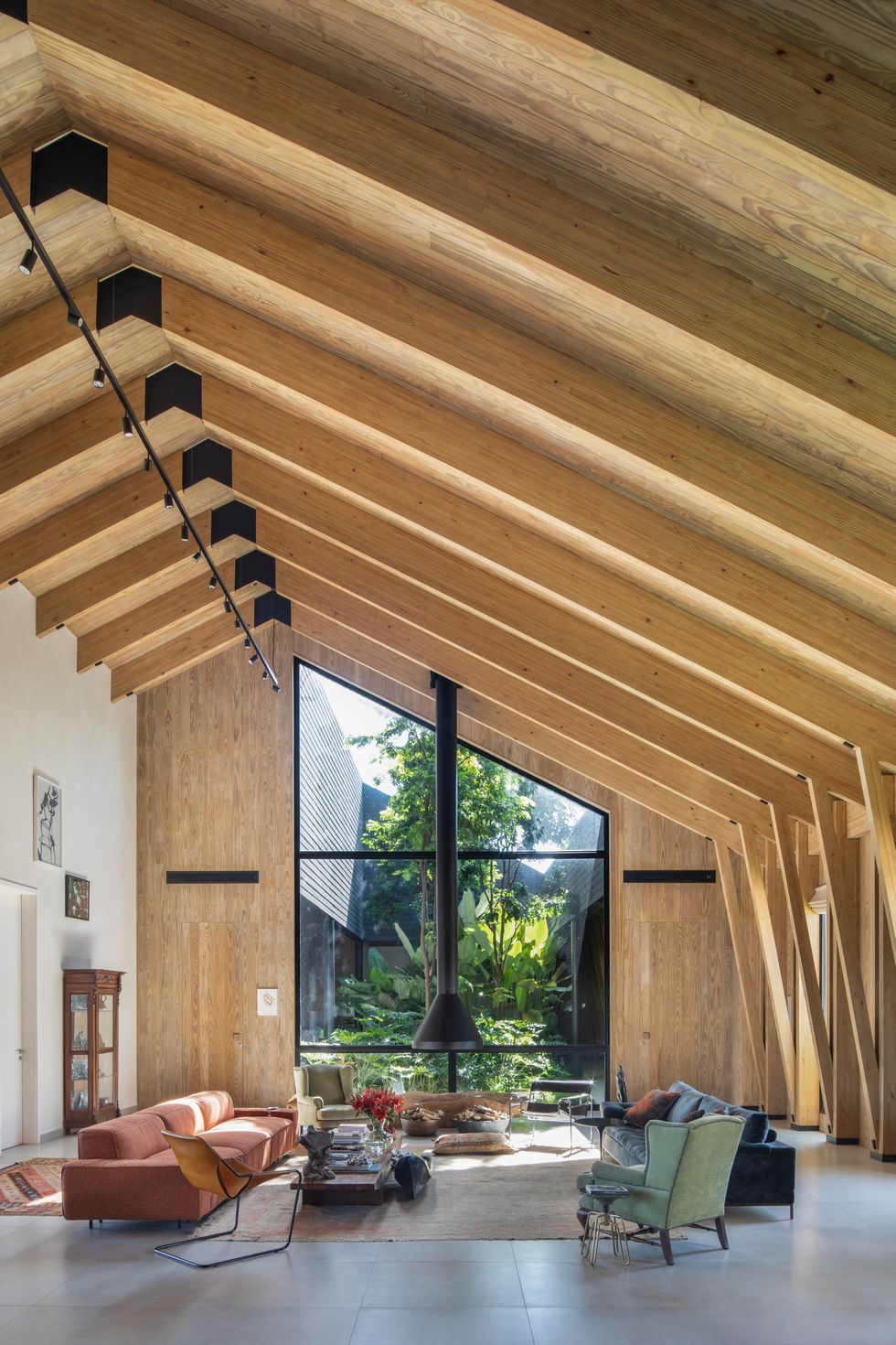salon déplafonné maison en bois salon déplafonné maison en bois