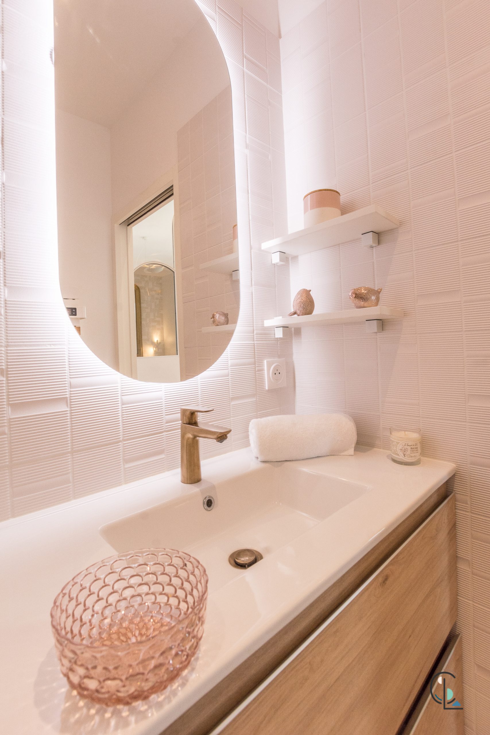 salle de bain studio 42m2 transformé en deux-pièces
