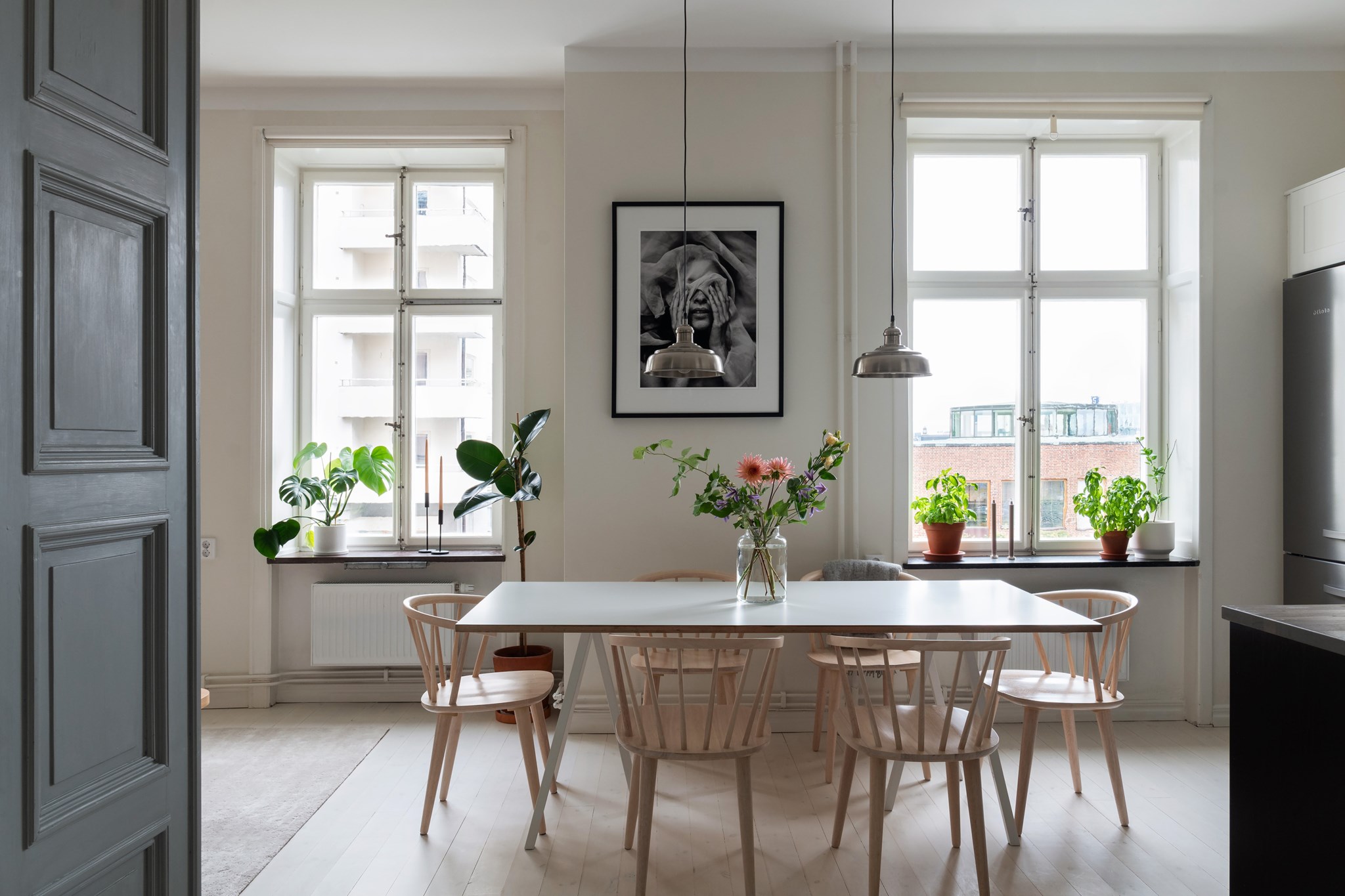 salle à manger deux-pièces 46m2 décoration scandinave