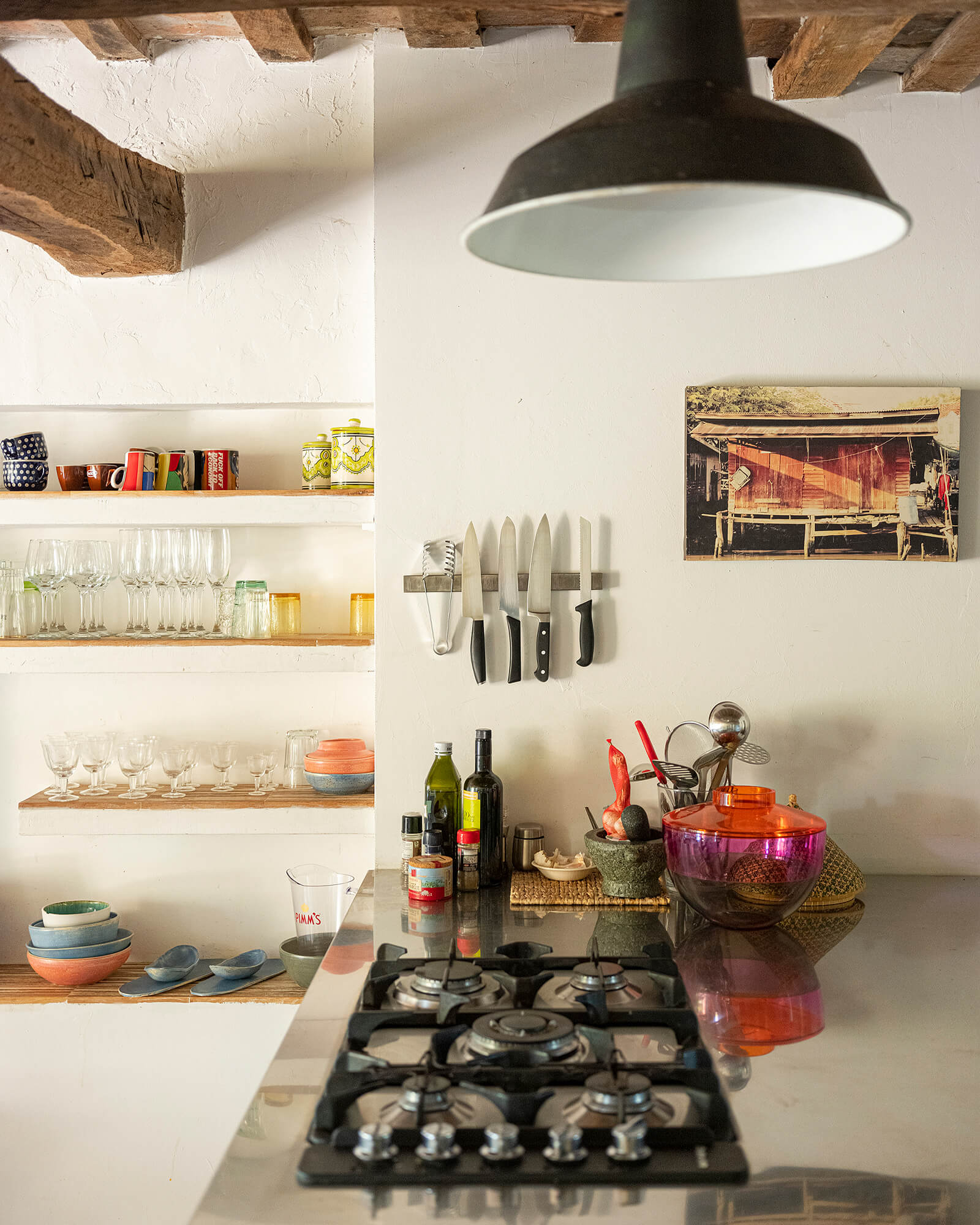 cuisine moderne avec poutres