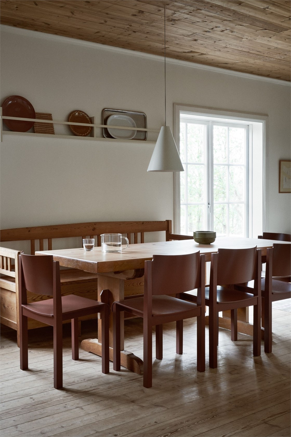 salle à manger avec banc maison décoration scandinave