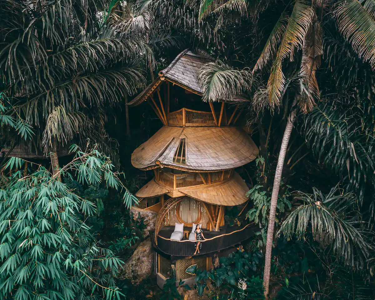 maison en bambou Airbnb Instagram