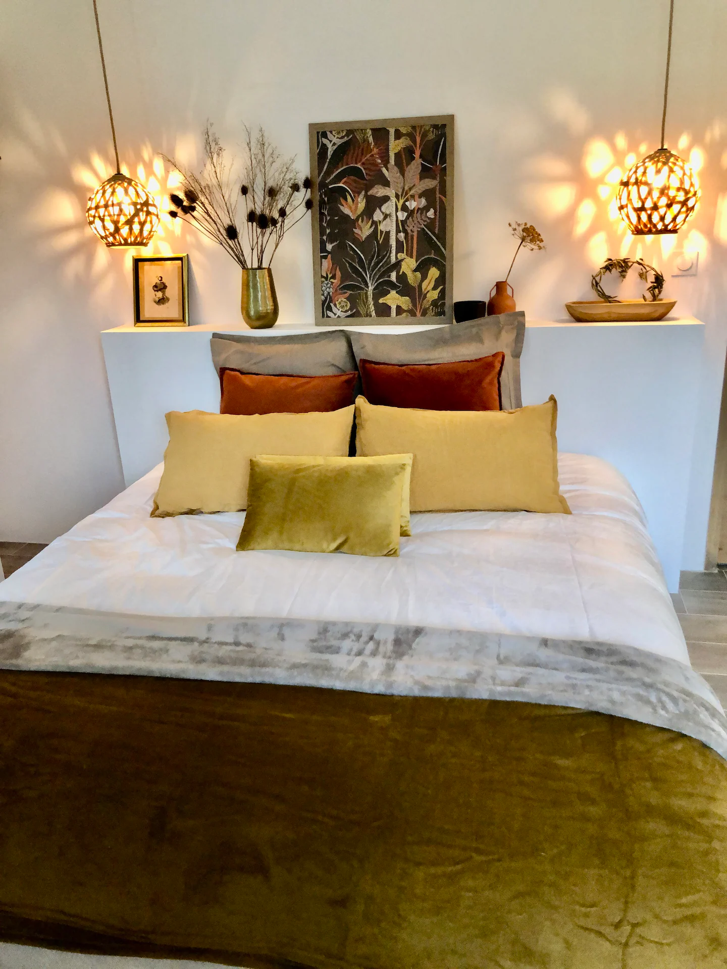 chambre décoration couleurs chaudes