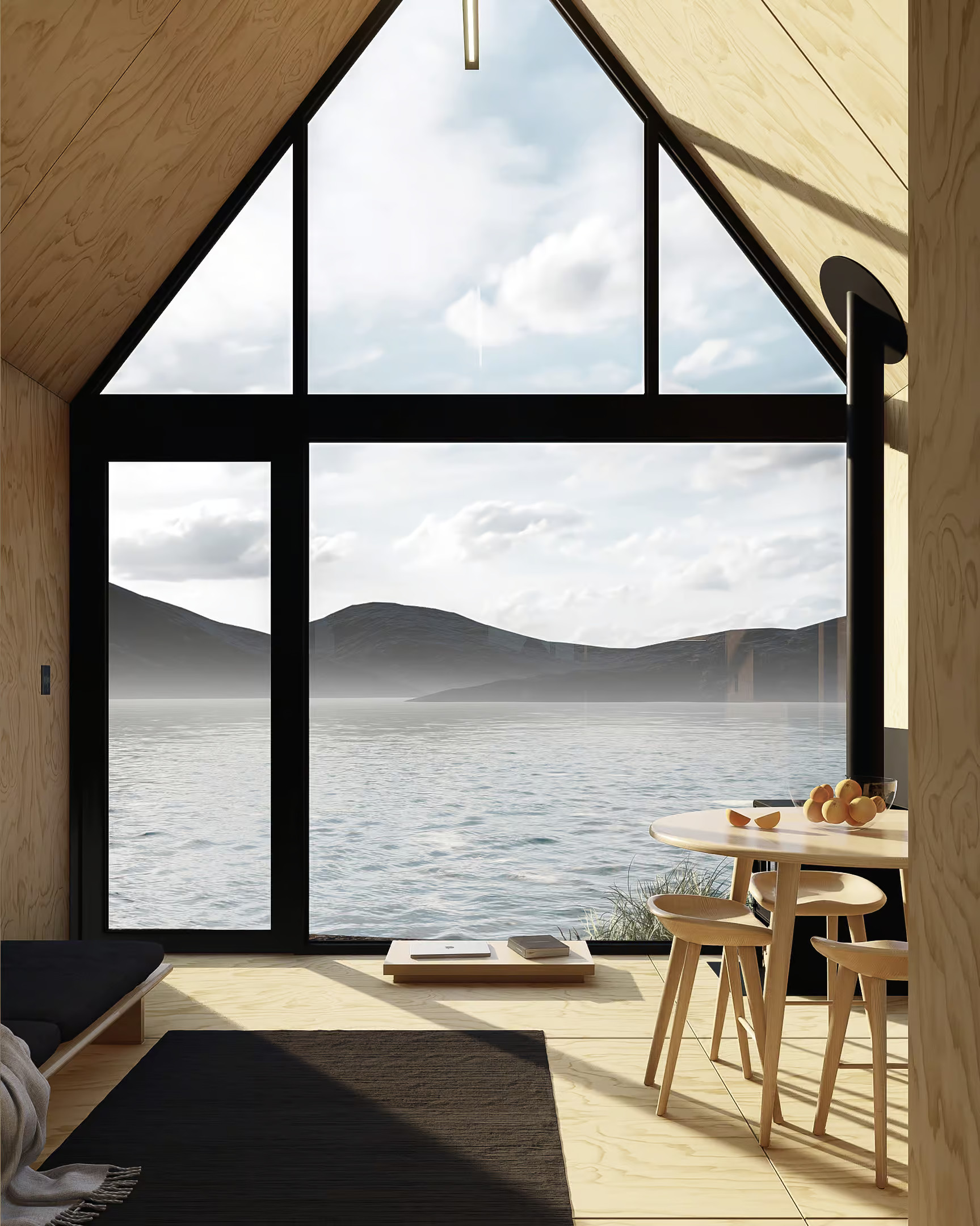 salon avec baie vitrée sur pignon salon avec baie vitrée sur pignon