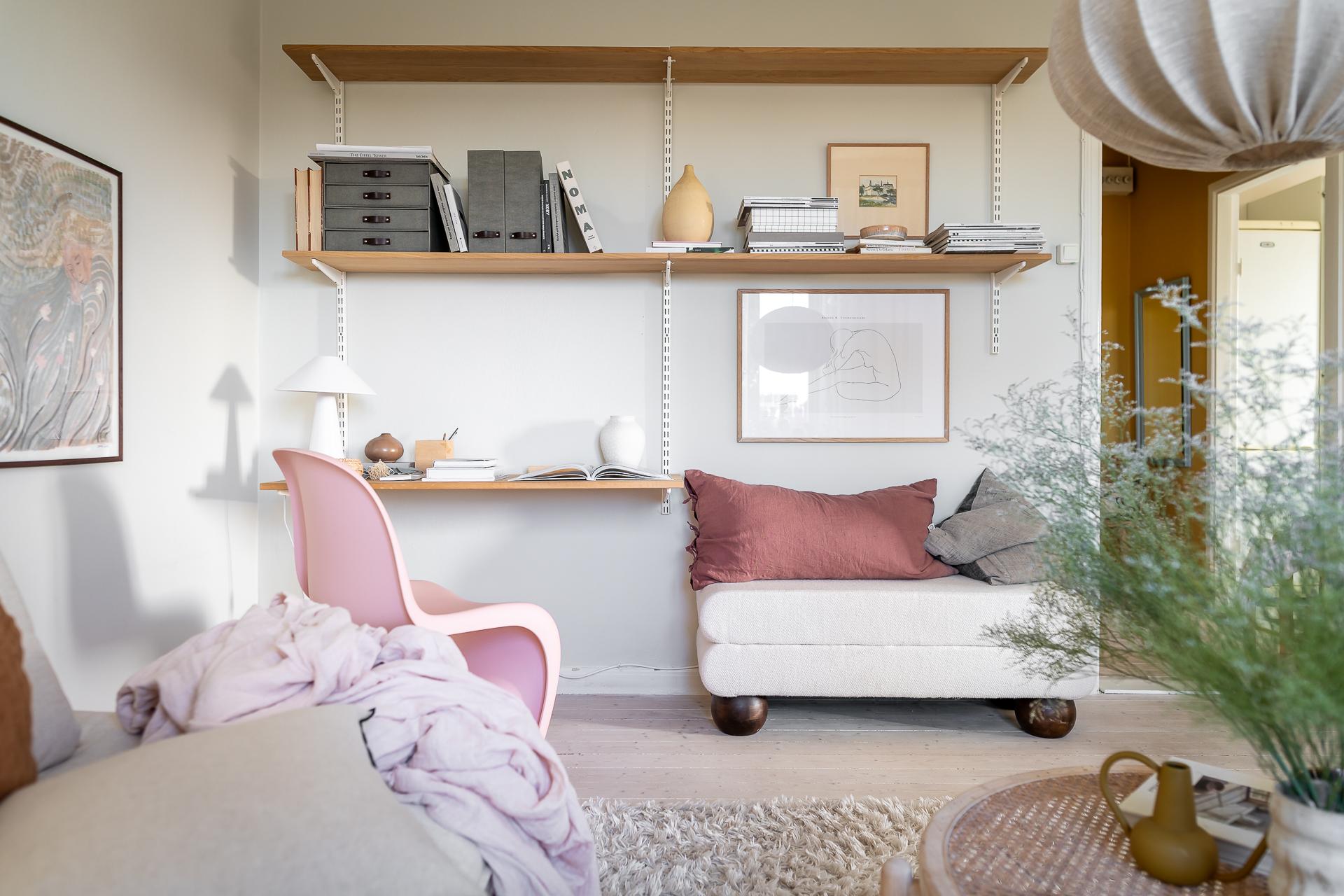 salon avec espace bureau décoration scandinave pastel salon avec espace bureau décoration scandinave pastel