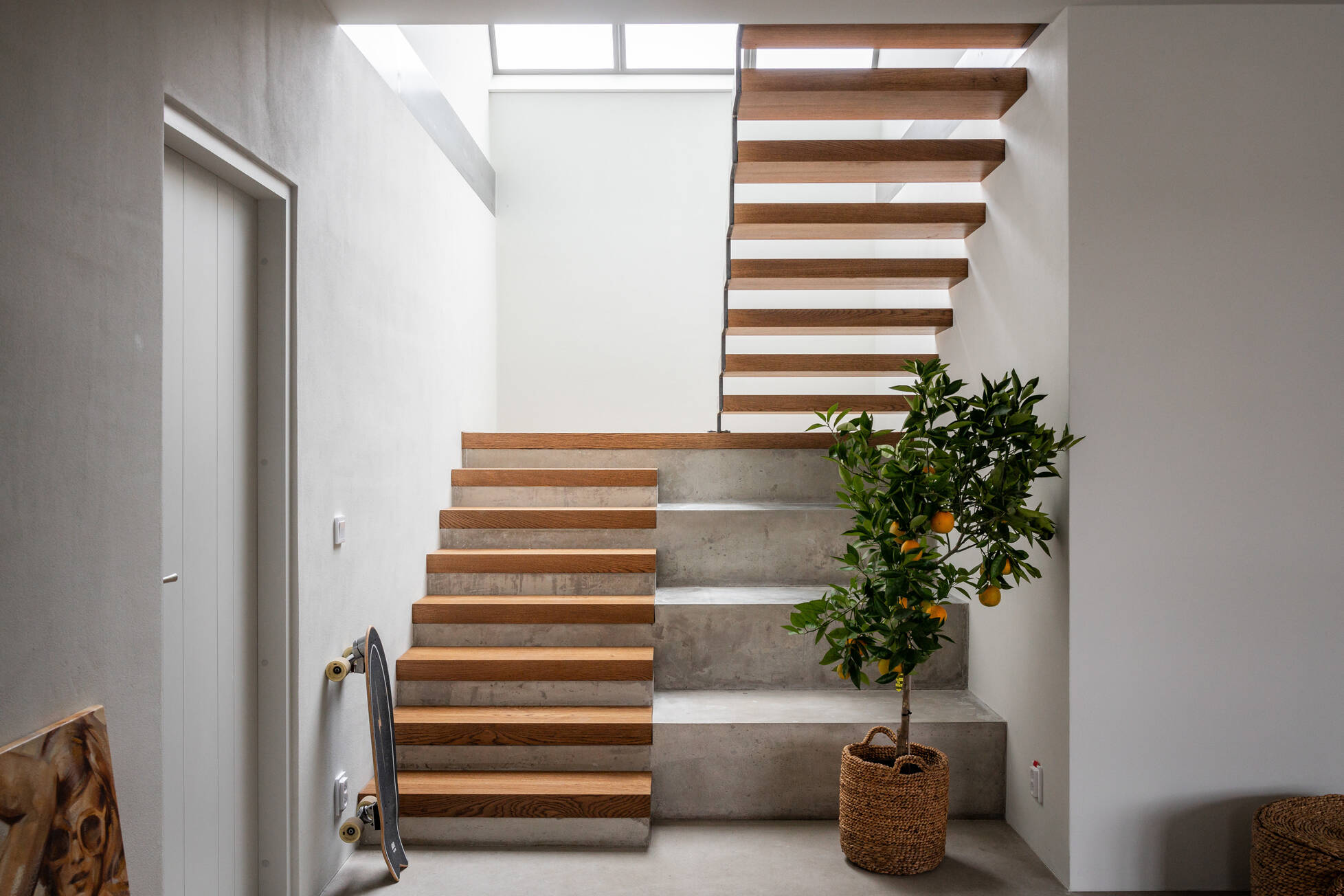 escalier bois et béton maison ancienne rénovée décoration design escalier bois et béton maison ancienne rénovée décoration design