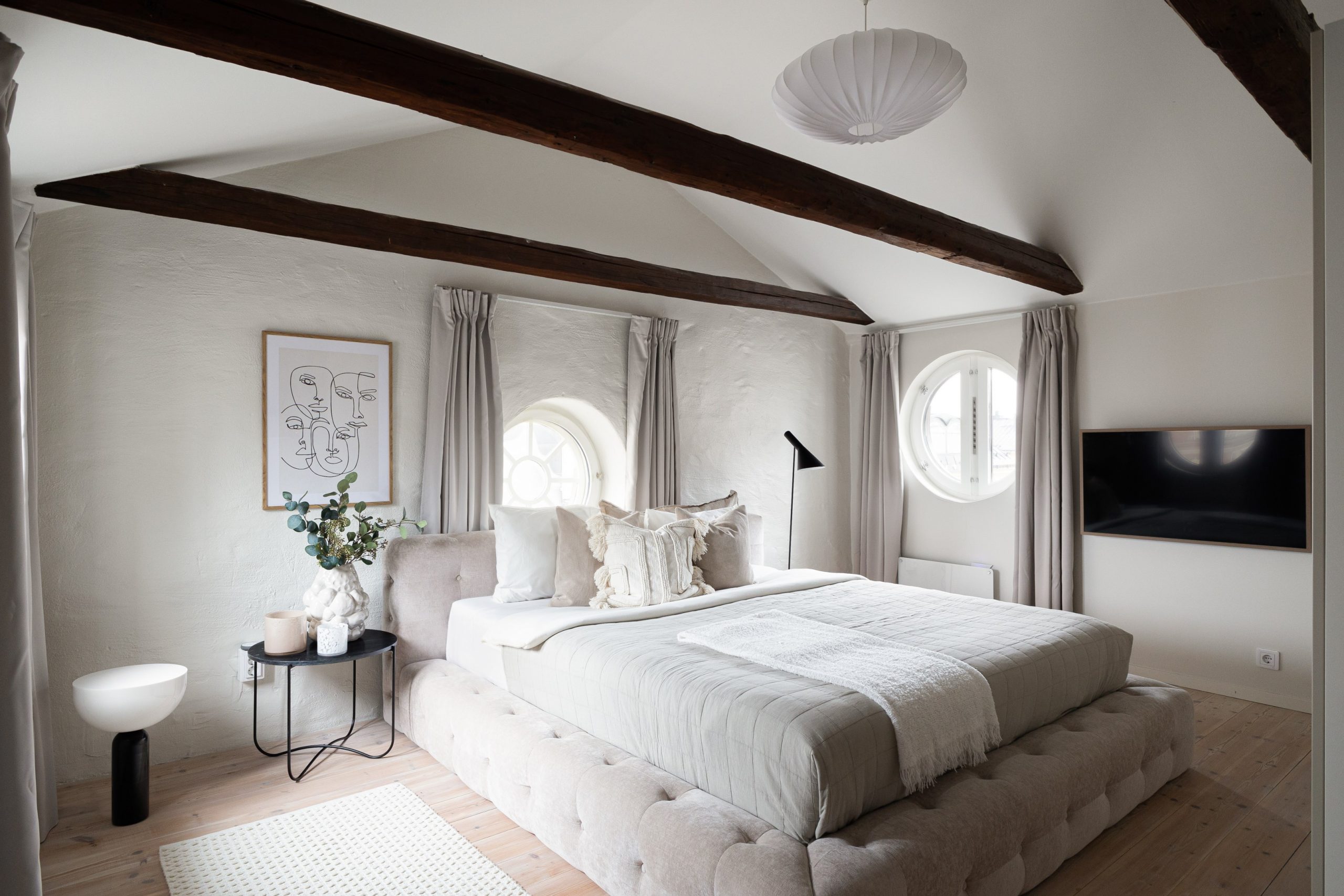 chambre avec poutres décoration blanche scandinave chambre avec poutres décoration blanche scandinave