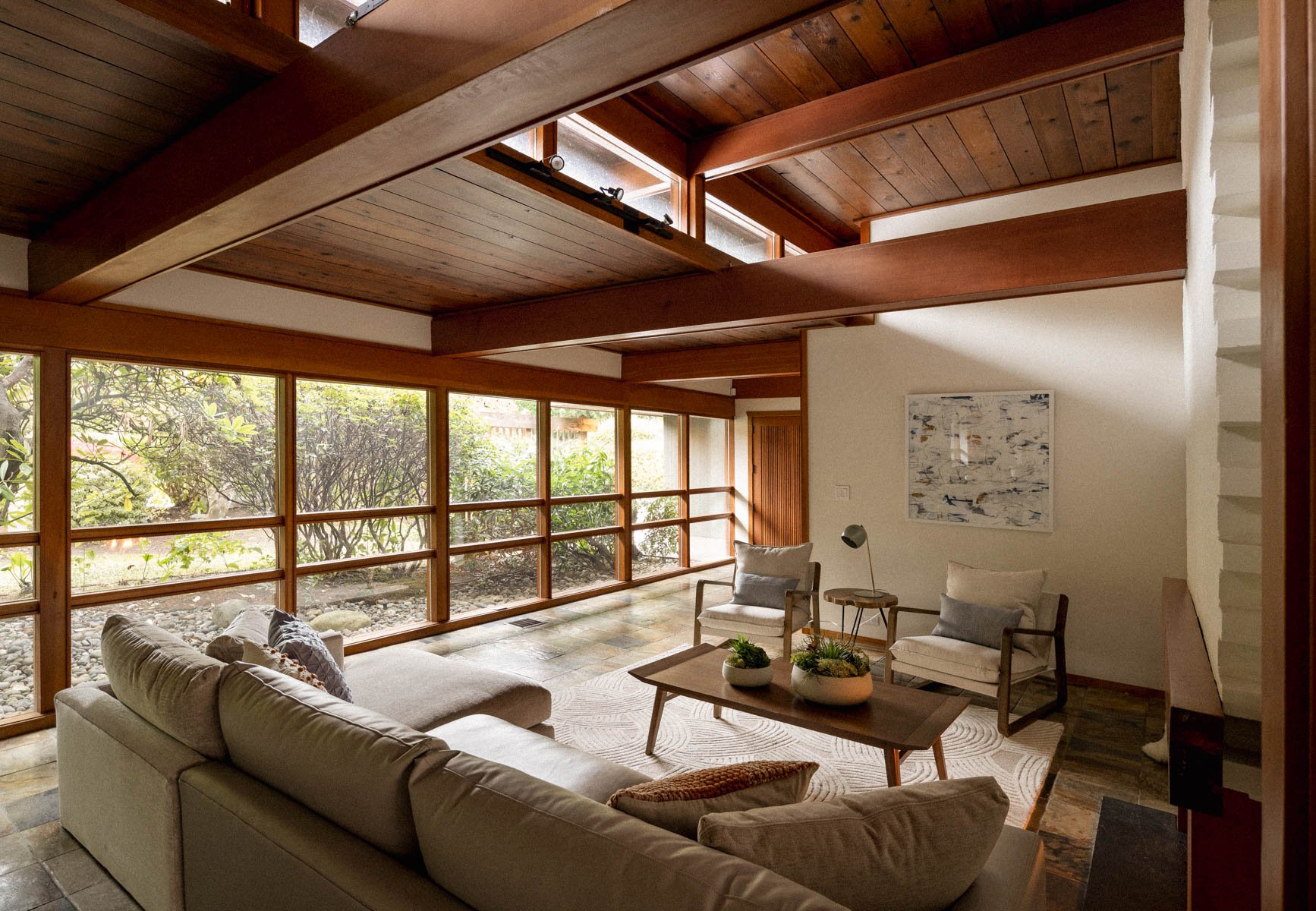 salon maison en bois The Lantern House