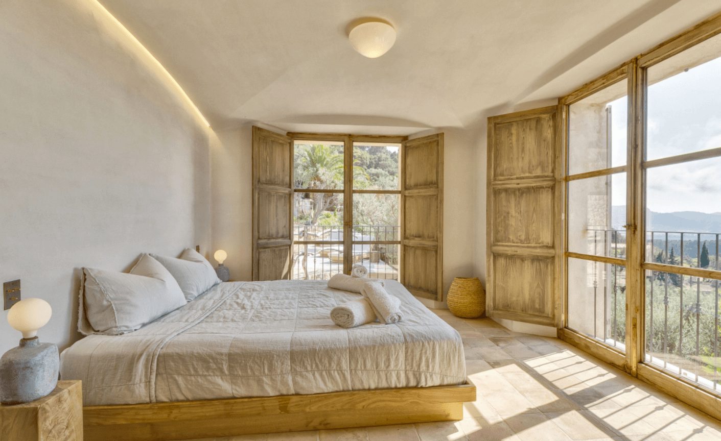 chambre décoration naturelle Majorque Casa Pride