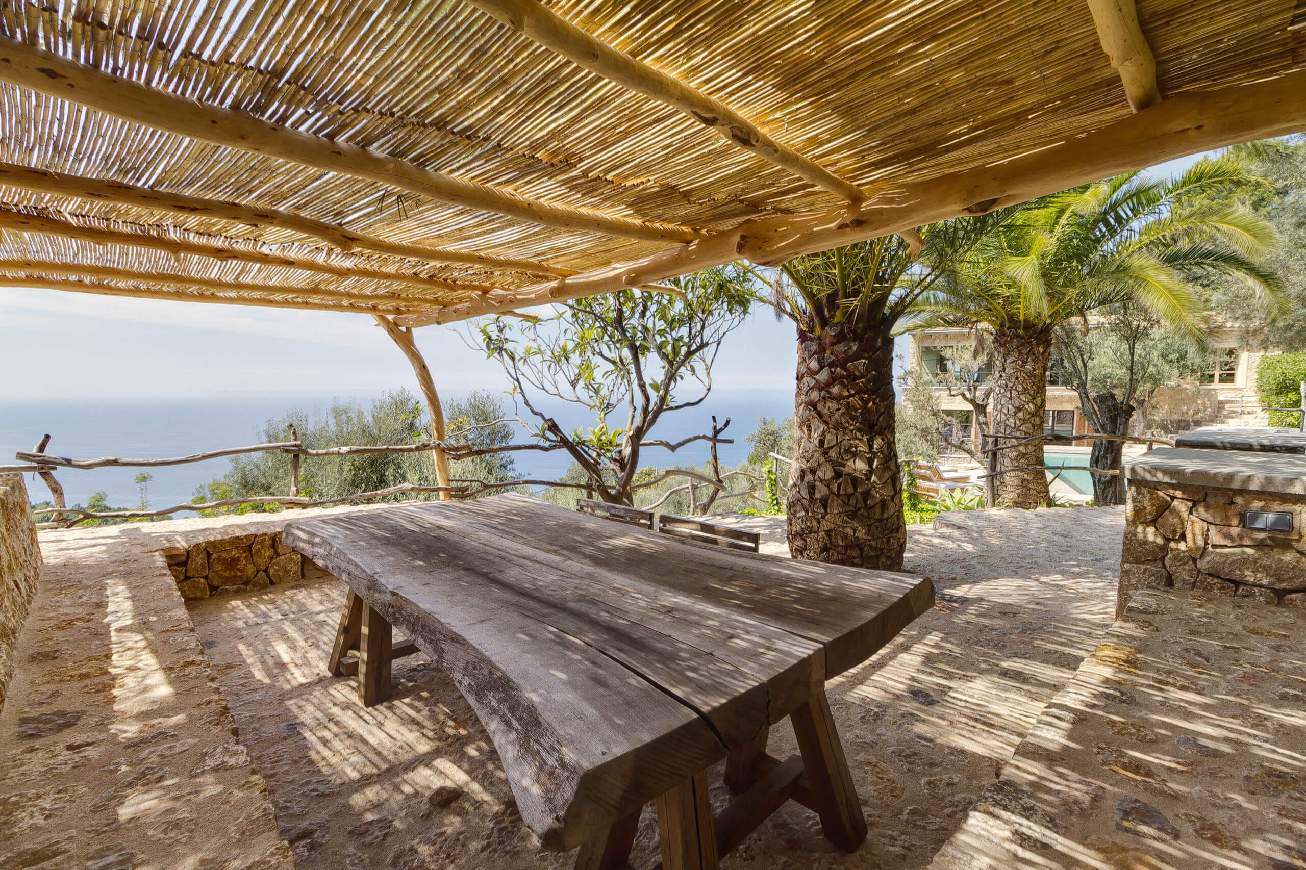 terrasse avec pergola maison Majorque Casa Pride