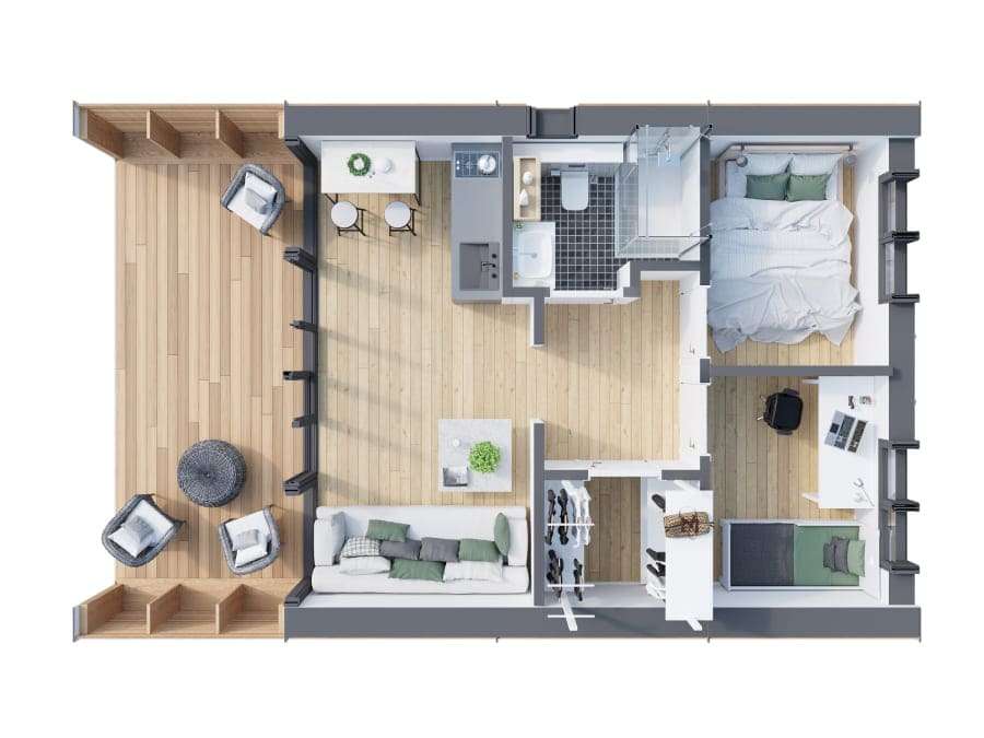 plan petite maison 48m2 avec deux chambres plan petite maison 48m2 avec deux chambres
