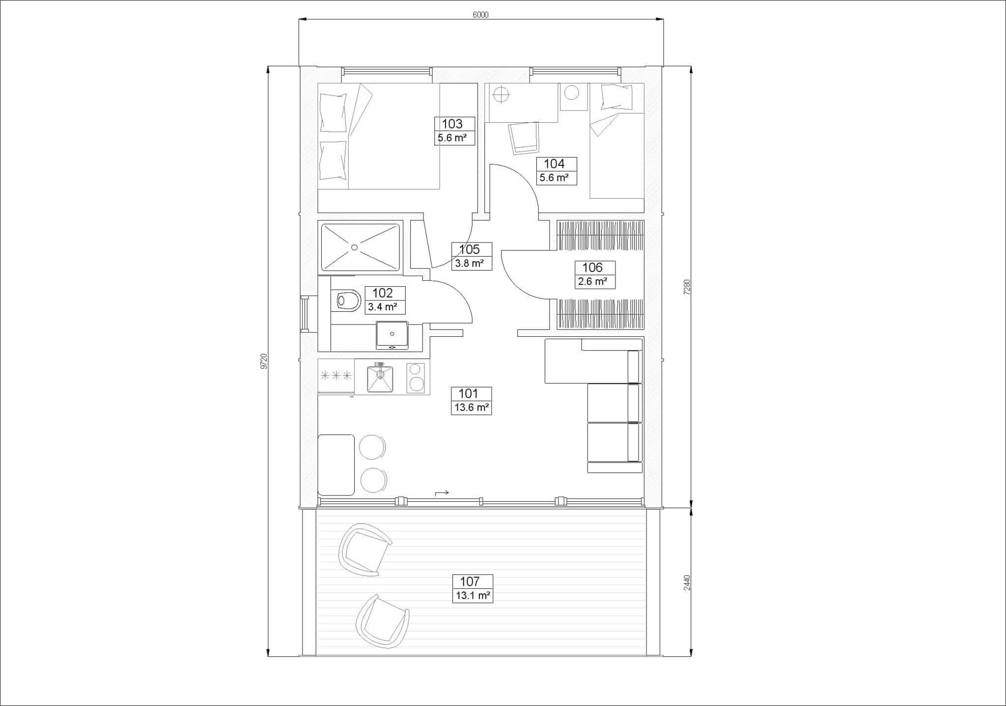 plan petite maison 48m2 avec deux chambres plan petite maison 48m2 avec deux chambres