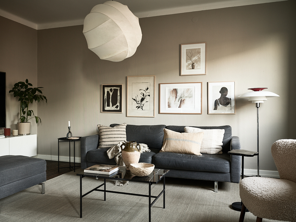 salon décoration contemporaine beige