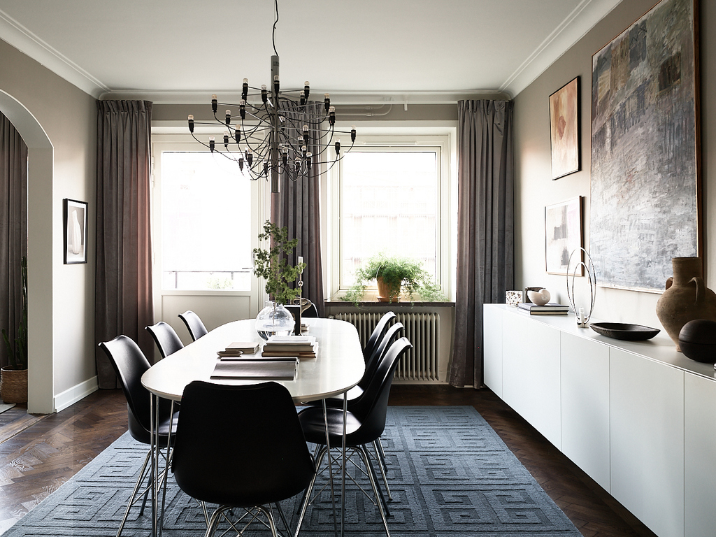 salle à manger classique décoration contemporaine