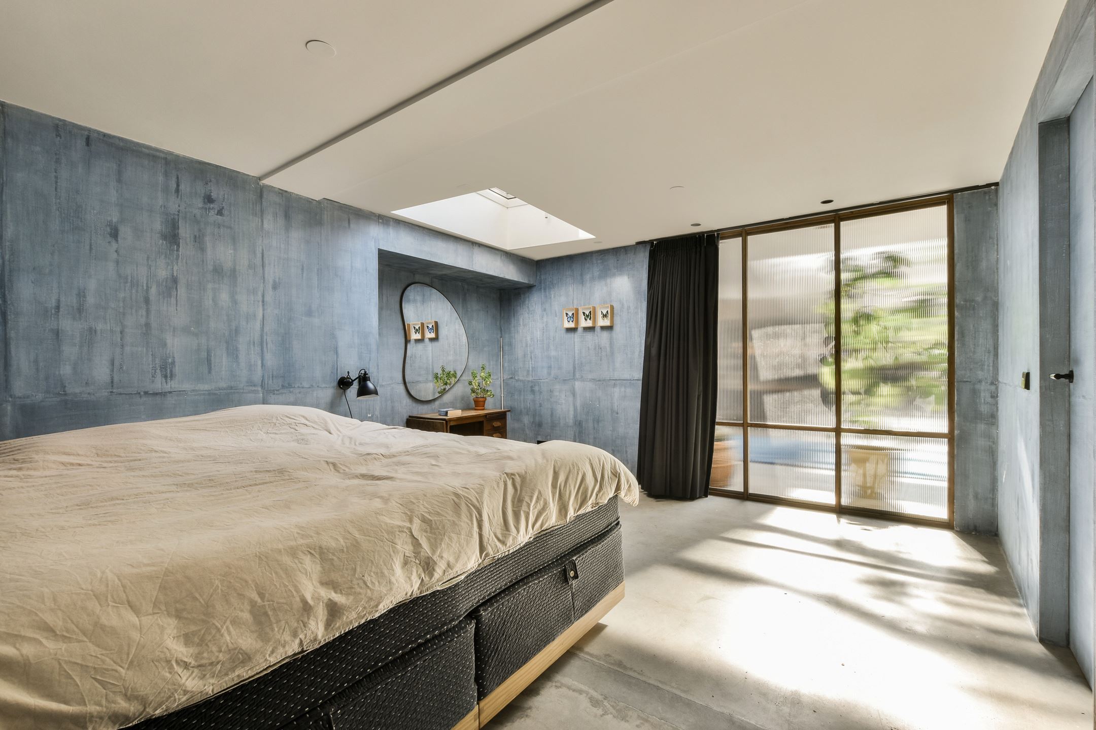 chambre bleue loft