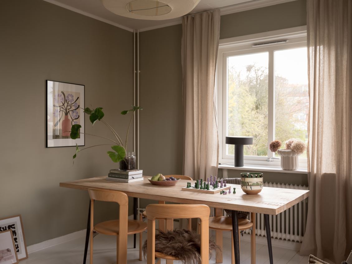 salle à manger appartement de 48m2 décoration beige et verte salle à manger appartement de 48m2 décoration beige et verte