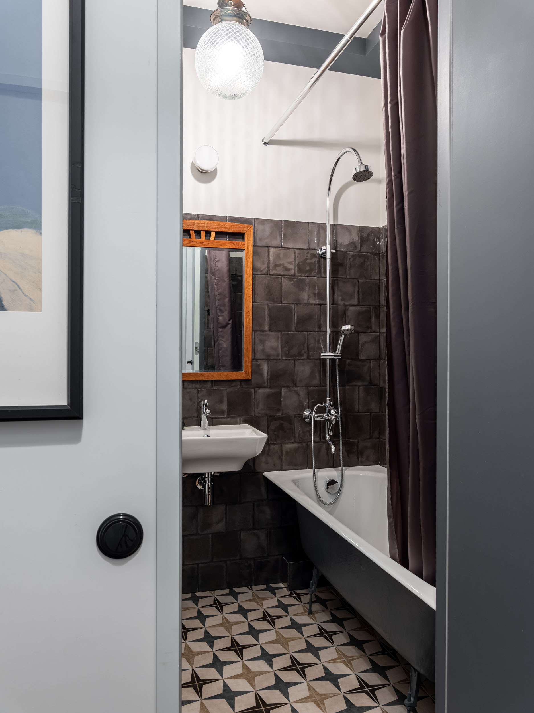salle debain décoration contemporaine appartement 40m2