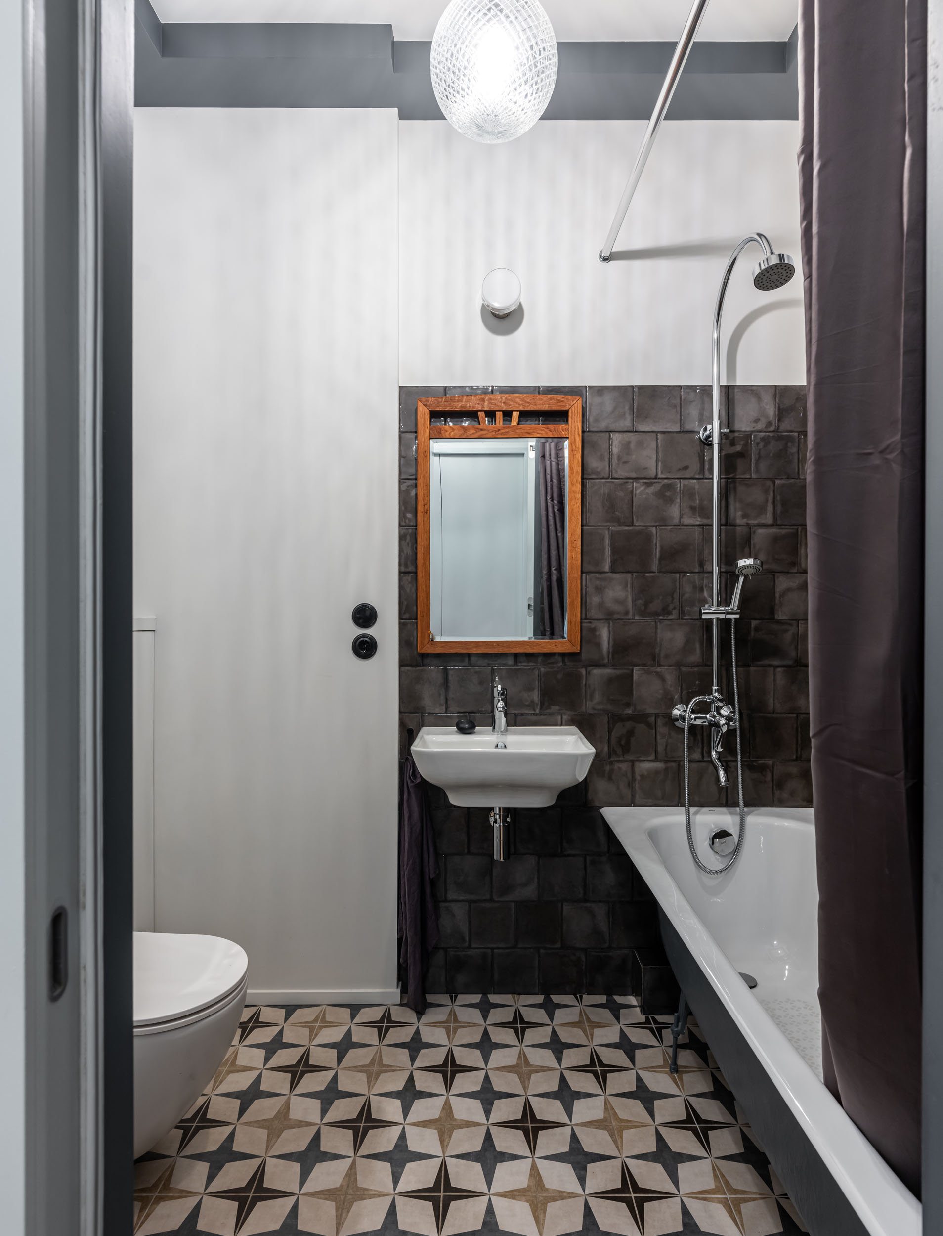salle de bain zelliges marron