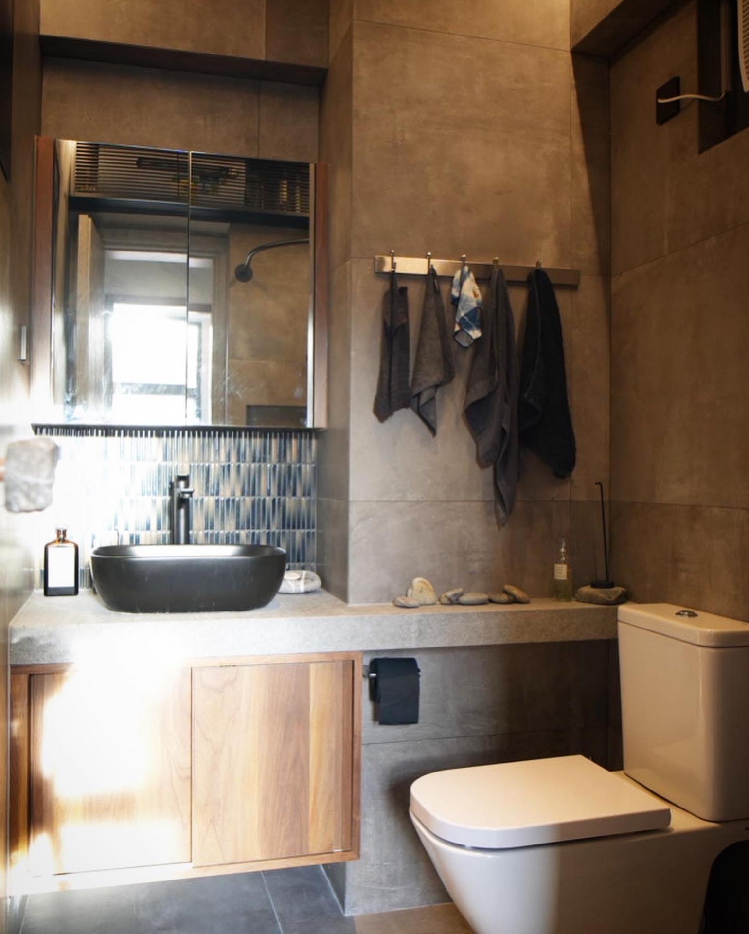 salle de bain bois et noir décoration zen appartement 36m2 salle de bain bois et noir décoration zen appartement 36m2