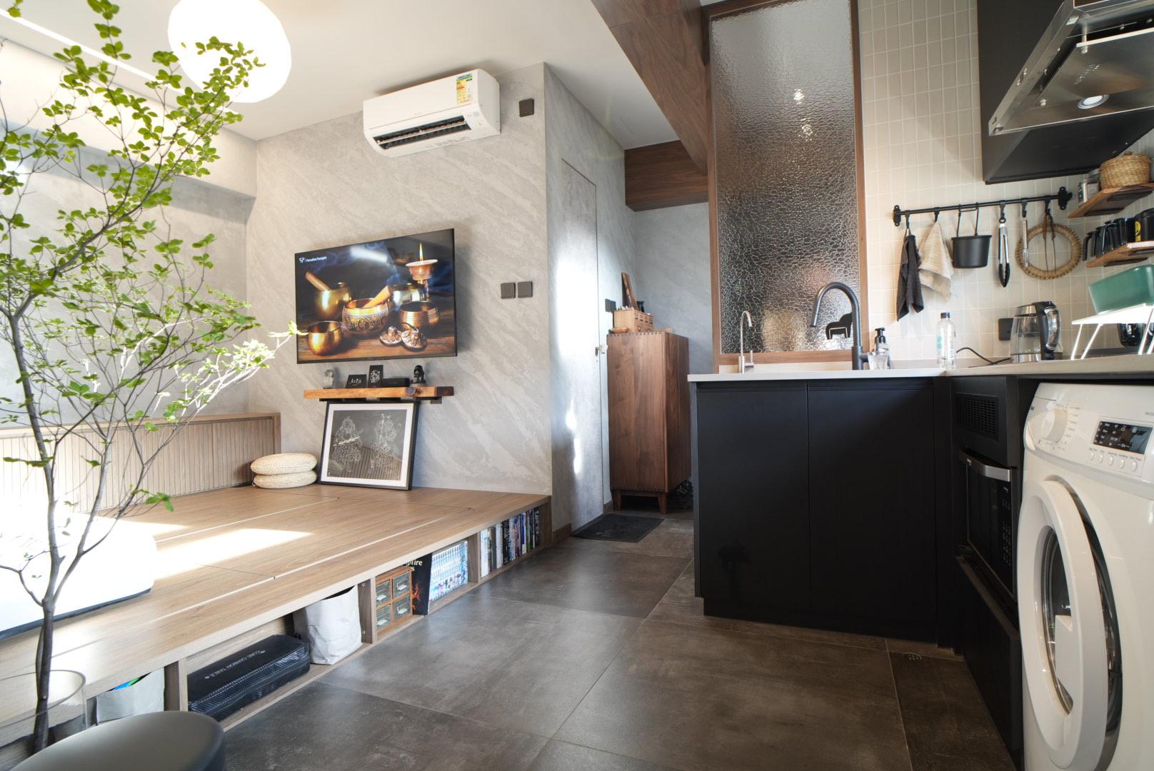 salon avec cuisine ouverte décoration zen appartement 36m2 salon avec cuisine ouverte décoration zen appartement 36m2