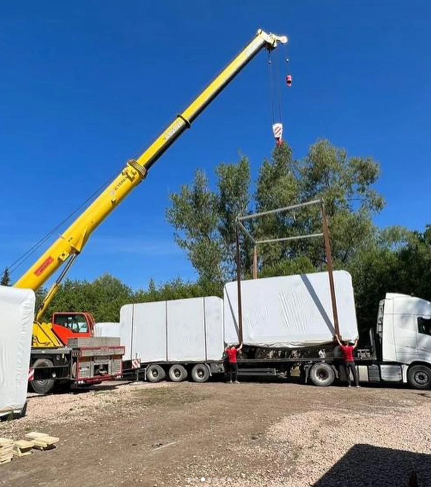 livraison maison préfabriquée avec grue livraison maison préfabriquée avec grue