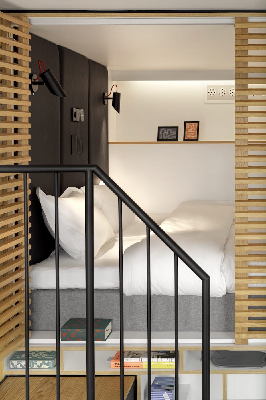 chambre cabine dans salon appartement design Paris chambre cabine dans salon appartement design Paris