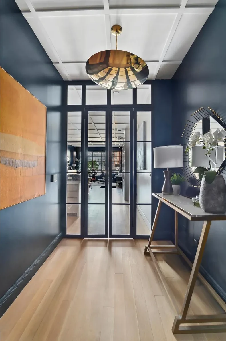 entrée décoration contemporaine bleue entrée décoration contemporaine bleue
