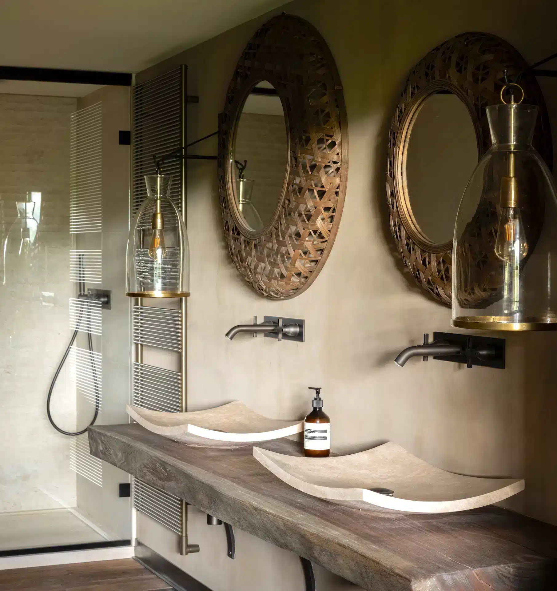 salle de bain néo rustique maison Provence