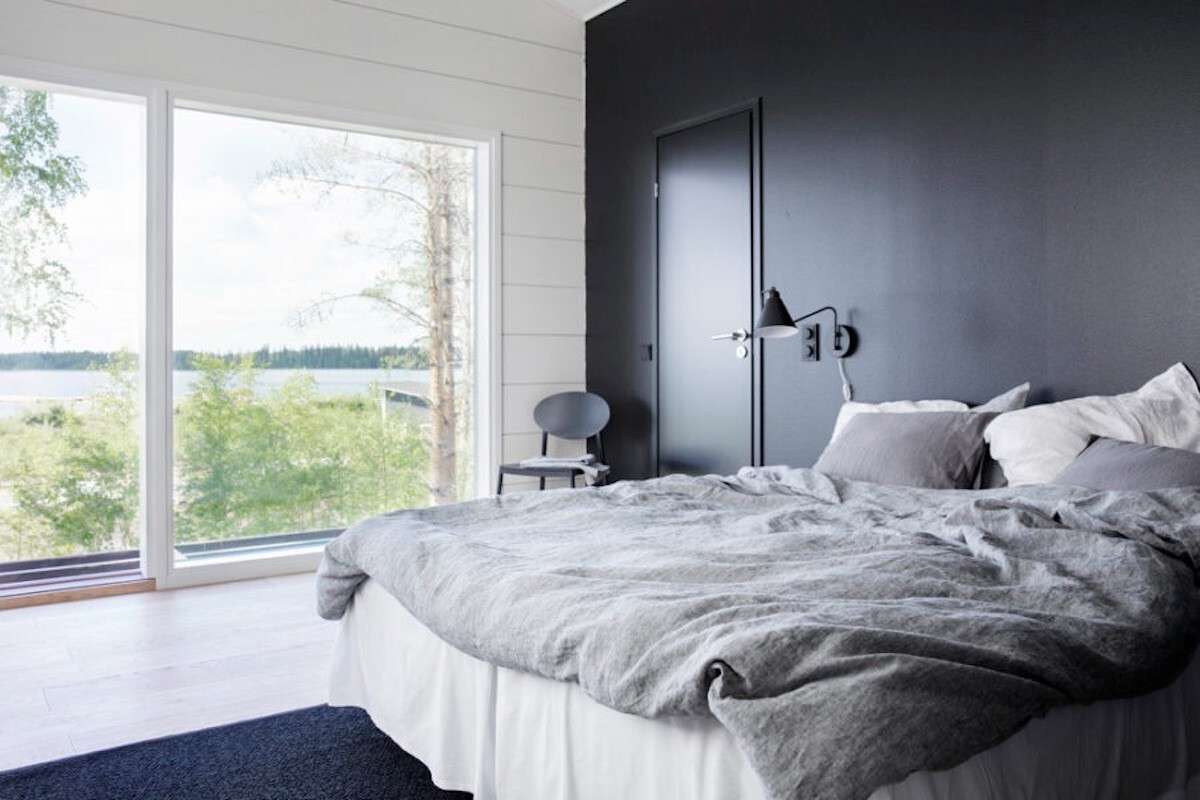 chambre blanche et noire maison préfabriquée chambre blanche et noire maison préfabriquée